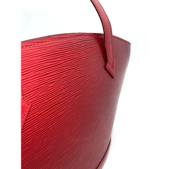 Authentic LOUIS VUITTON Saint Jacques Red EPI Leather Shoulder Bag LV Real - Picture 7 of 16